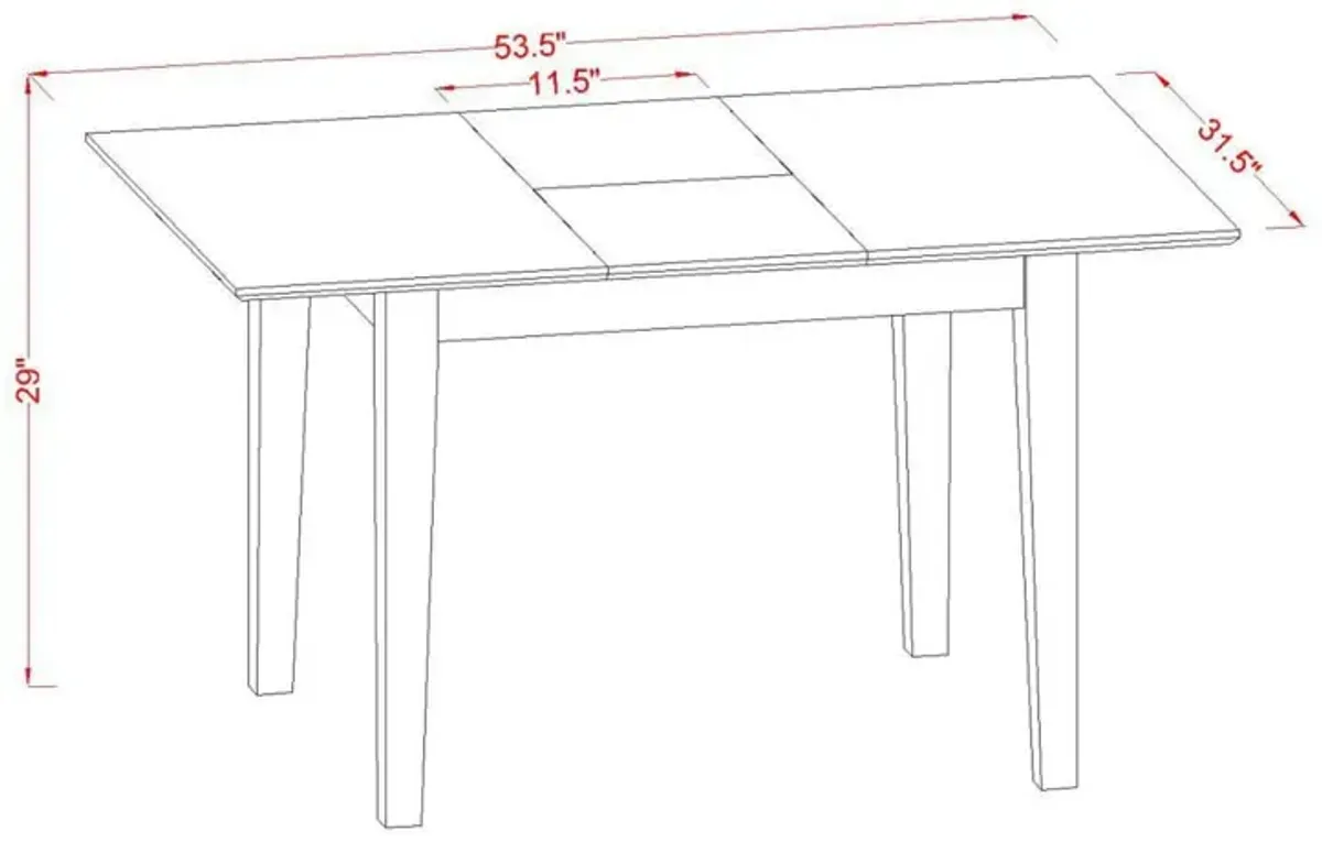 East West Furniture Norfolk  rectangular  table  with  12  Butterfly  Leaf    -Oak  Finish.