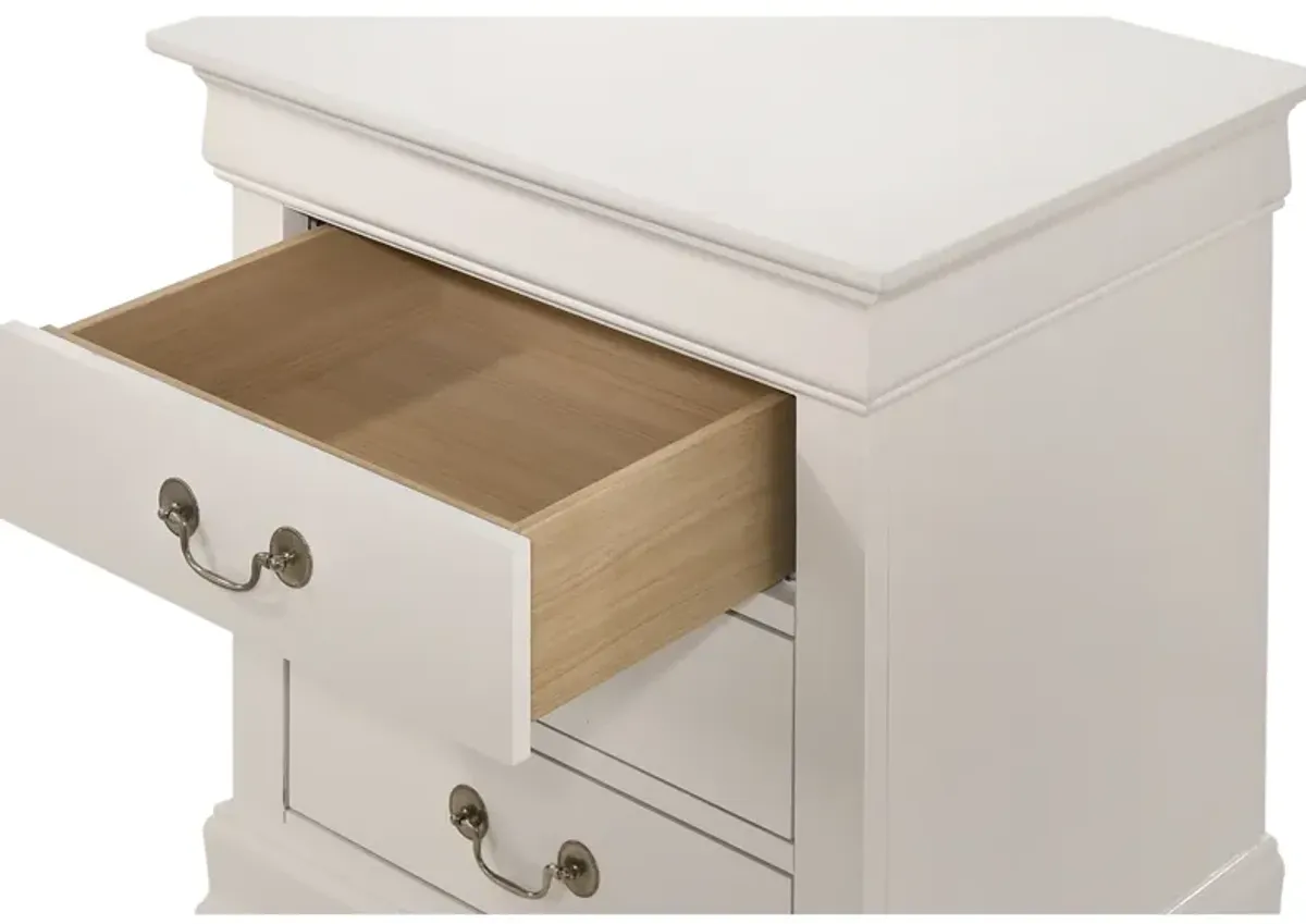 Louis Philippe 3-Drawer Nightstand (29 in. H x 16 in. W x 21 in. D)