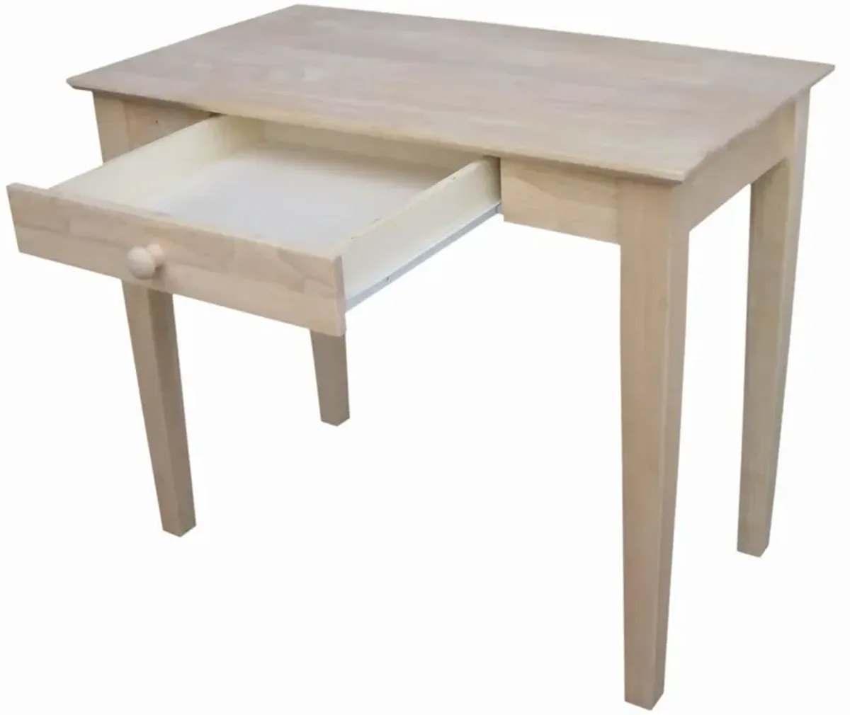 Hivvago Solid Unfinished Wood Laptop Desk Writing Table with Drawer