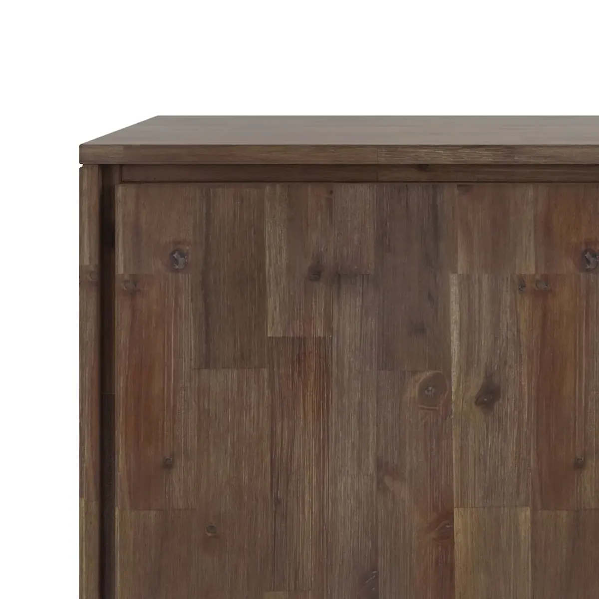 Simpli Home Lowry Solid Acacia Wood Sideboard Buffet In Rustic Natural Aged Brown