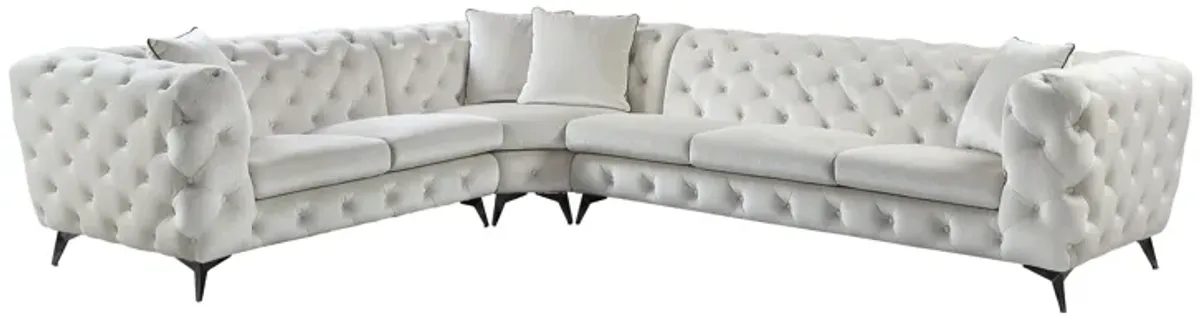 Modern Sectional Sofa with 4 Pillows Included