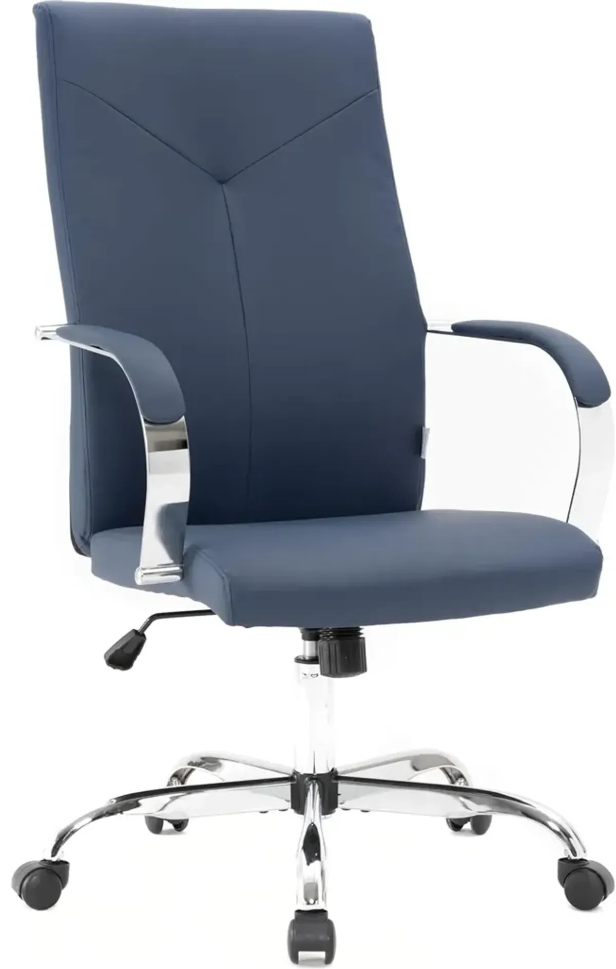 LeisureMod Sonora Modern High-Back Tall Adjustable Height Leather Conference Office Chair with Tilt & 360 Degree Swivel