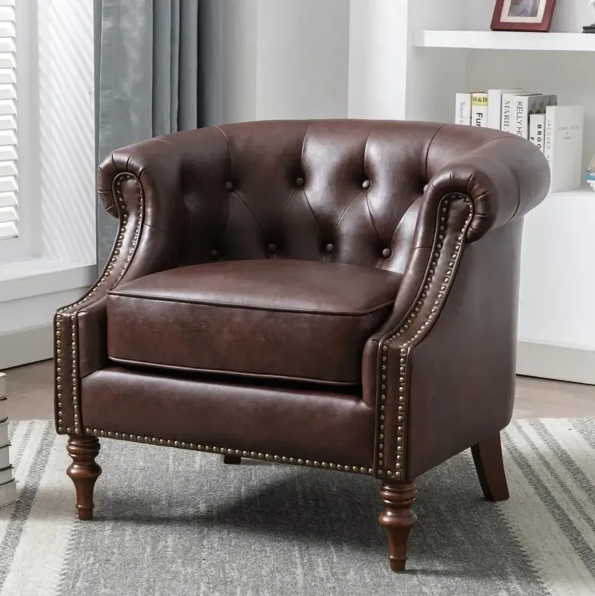 Comfort Pointe Chesterfield Button Tufted Accent Chair