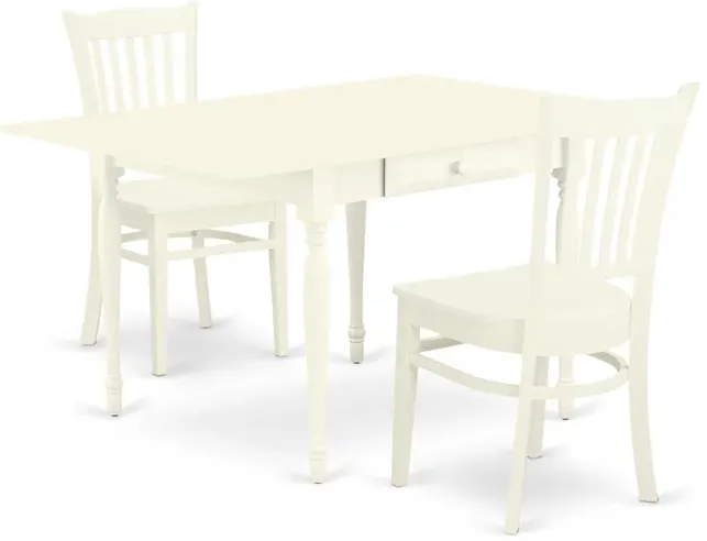 Dining Room Set Linen White, MZGR3-LWH-W