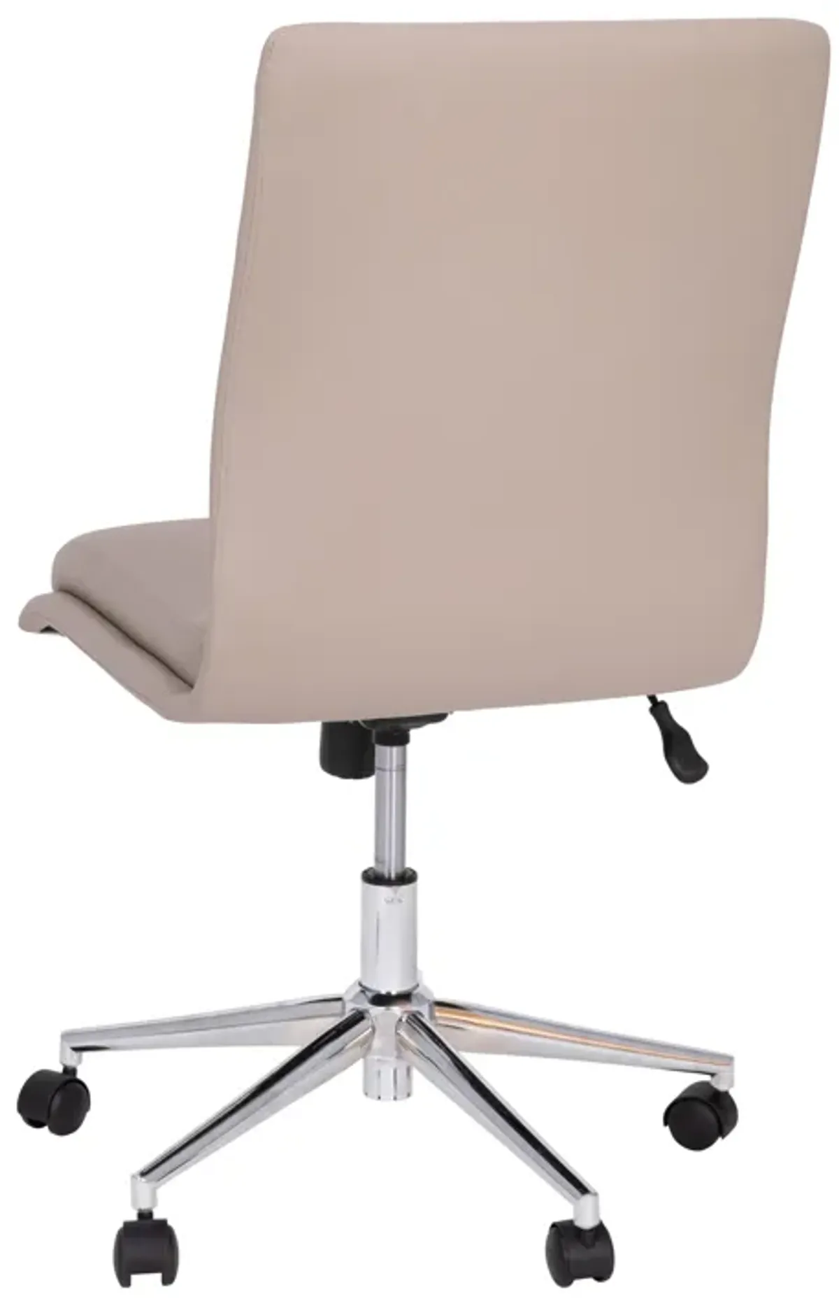 Madigan Mid-Back Armless Swivel Task Office Chair with LeatherSoft and Adjustable Chrome Base,