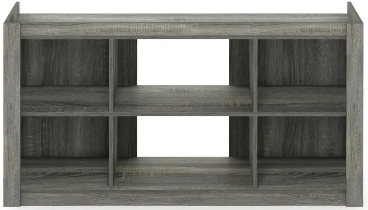 Furinno Fowler Multipurpose TV Stand Bookshelves, French Oak Grey