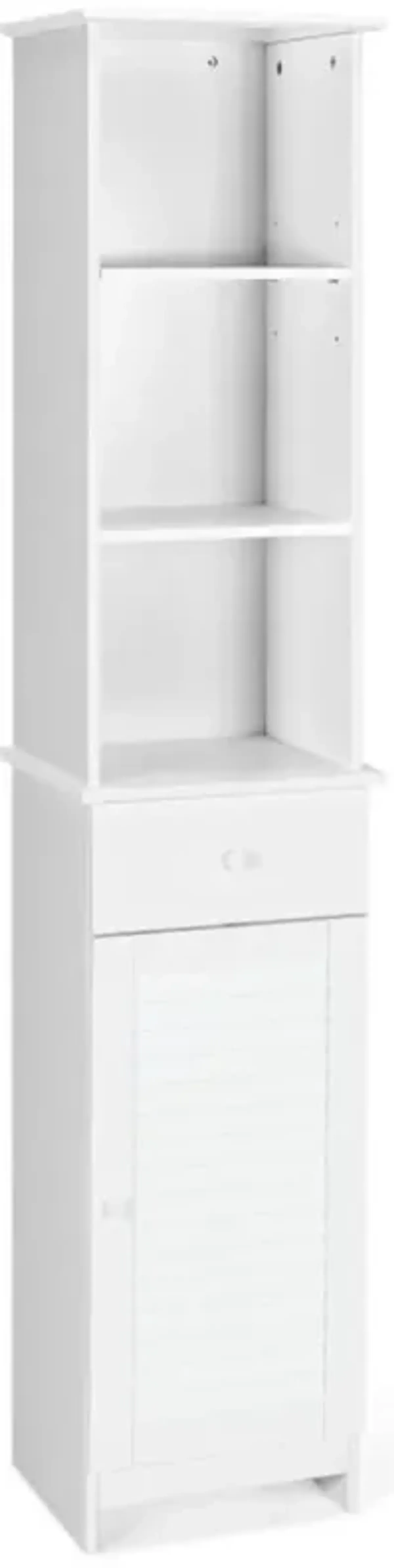 Hivvago Bathroom Tall Freestanding Storage Cabinet with Open Shelves and Drawer