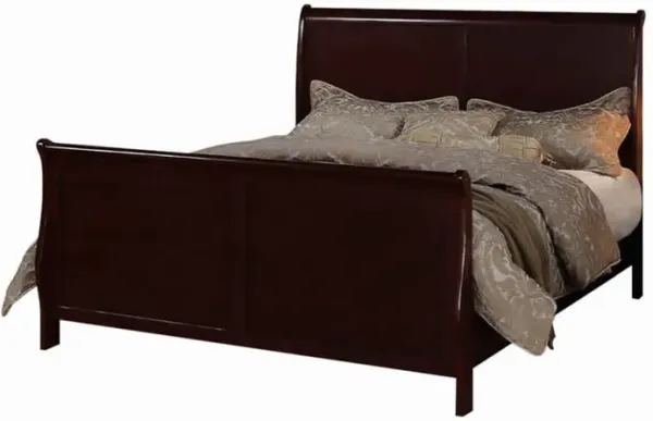 Astonishing Queen Louis Phillippe Bed , Cherry-Benzara