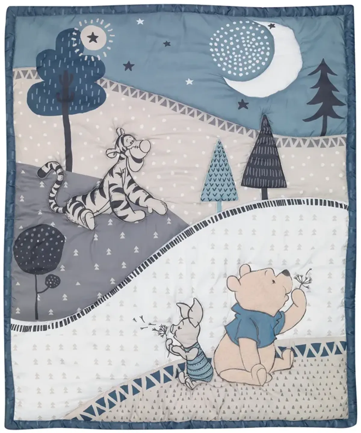 Disney Baby Forever Pooh 3-Piece Baby Crib Bedding Set  by  Lambs & Ivy - Blue