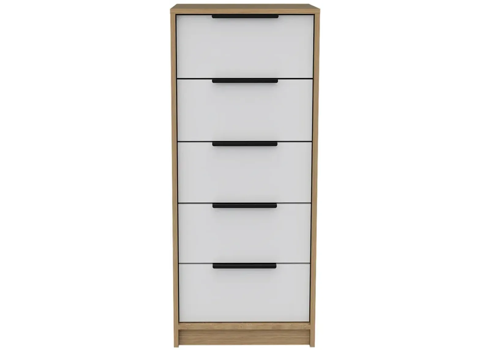 Kaia 5 Drawer Dresser, Vertical Dresser - White Pine