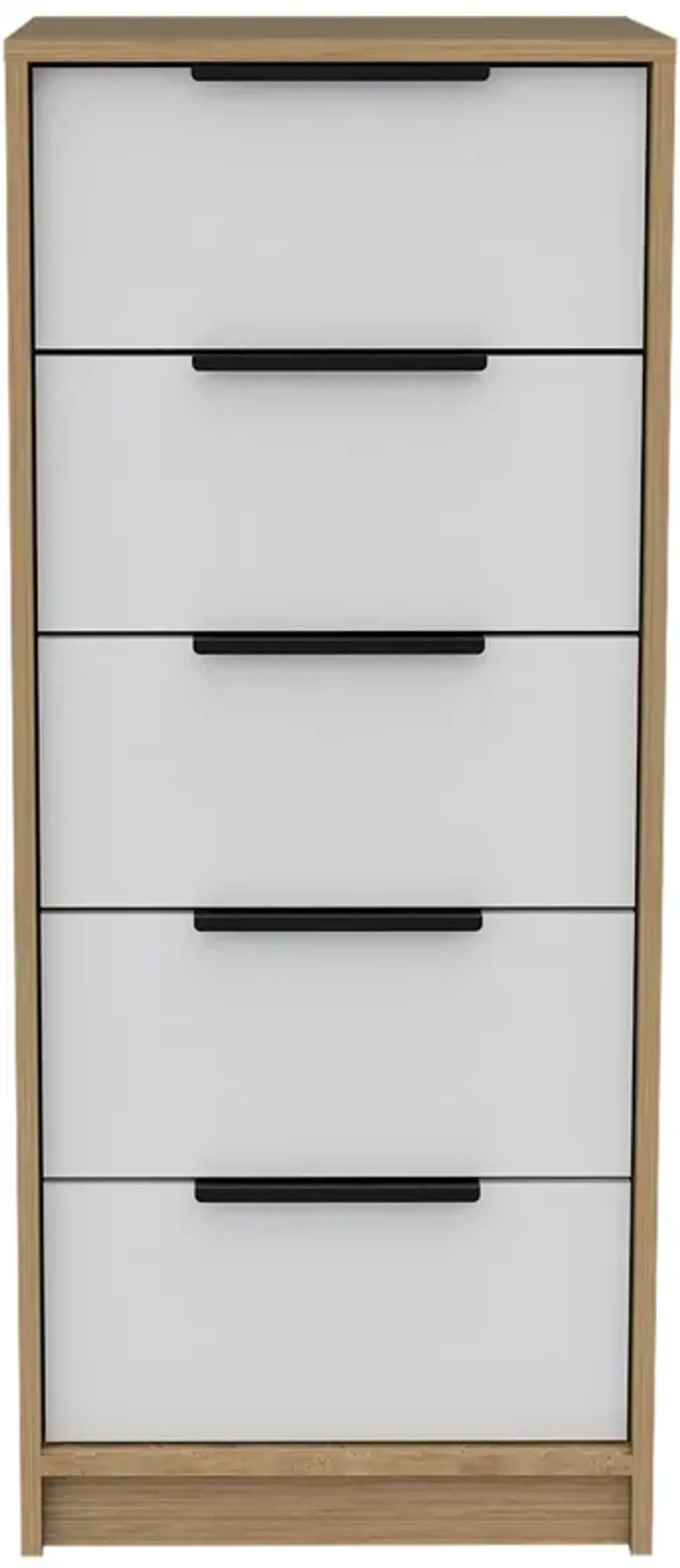 Kaia 5 Drawer Dresser, Vertical Dresser - White Pine