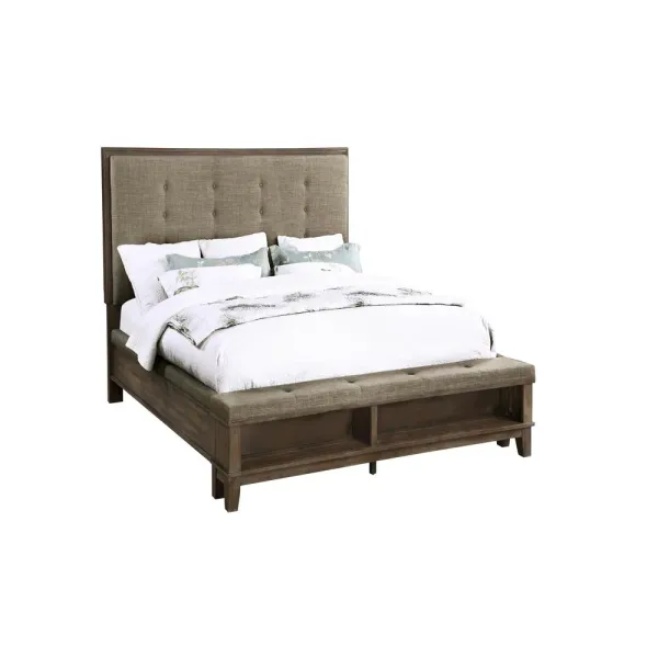 New Classic Furniture Cagney 4-Piece Queen Wood Bedroom Set with Nightstand in Brown
