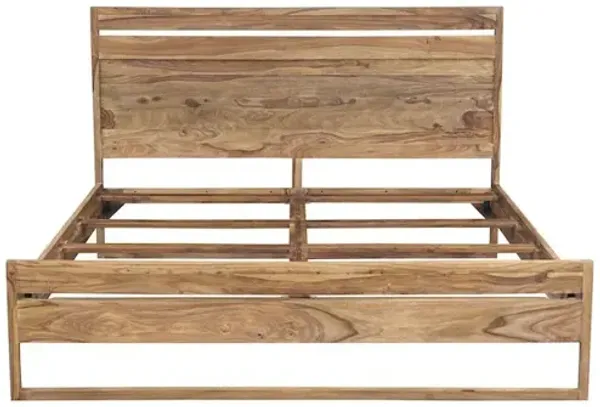 Porter Designs Urban Solid Sheesham Wood King Bed, Natural