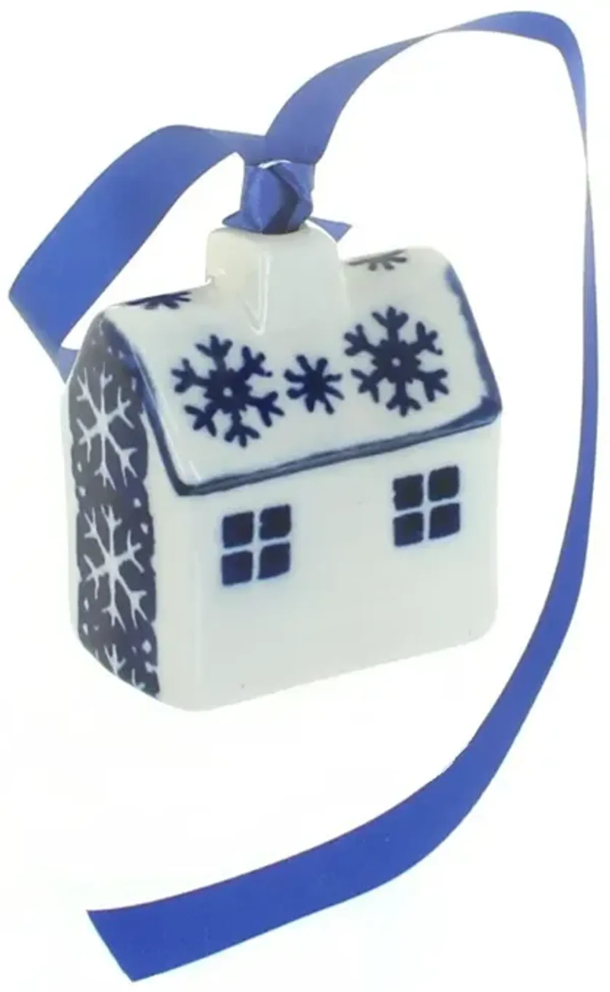 Blue Rose Polish Pottery Festive Fir Cabin Ornament