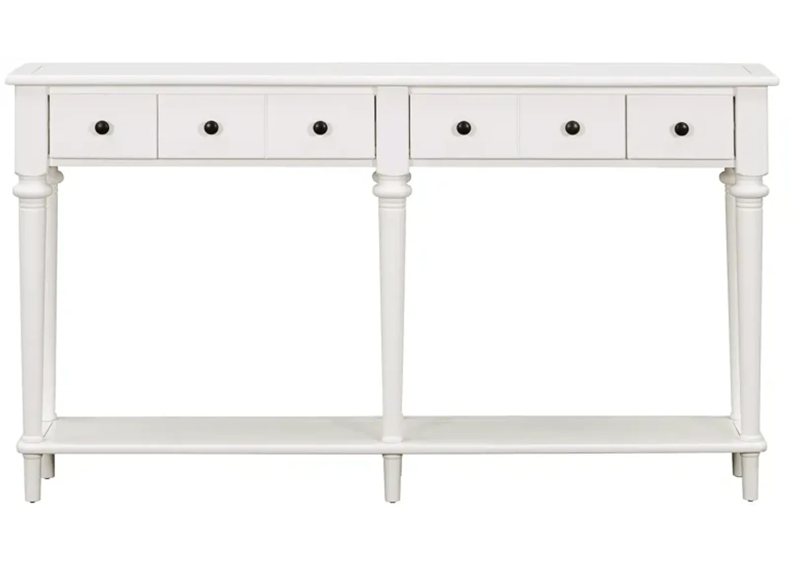 Merax Retro Console Table with 3 Drawers and Open Shelf