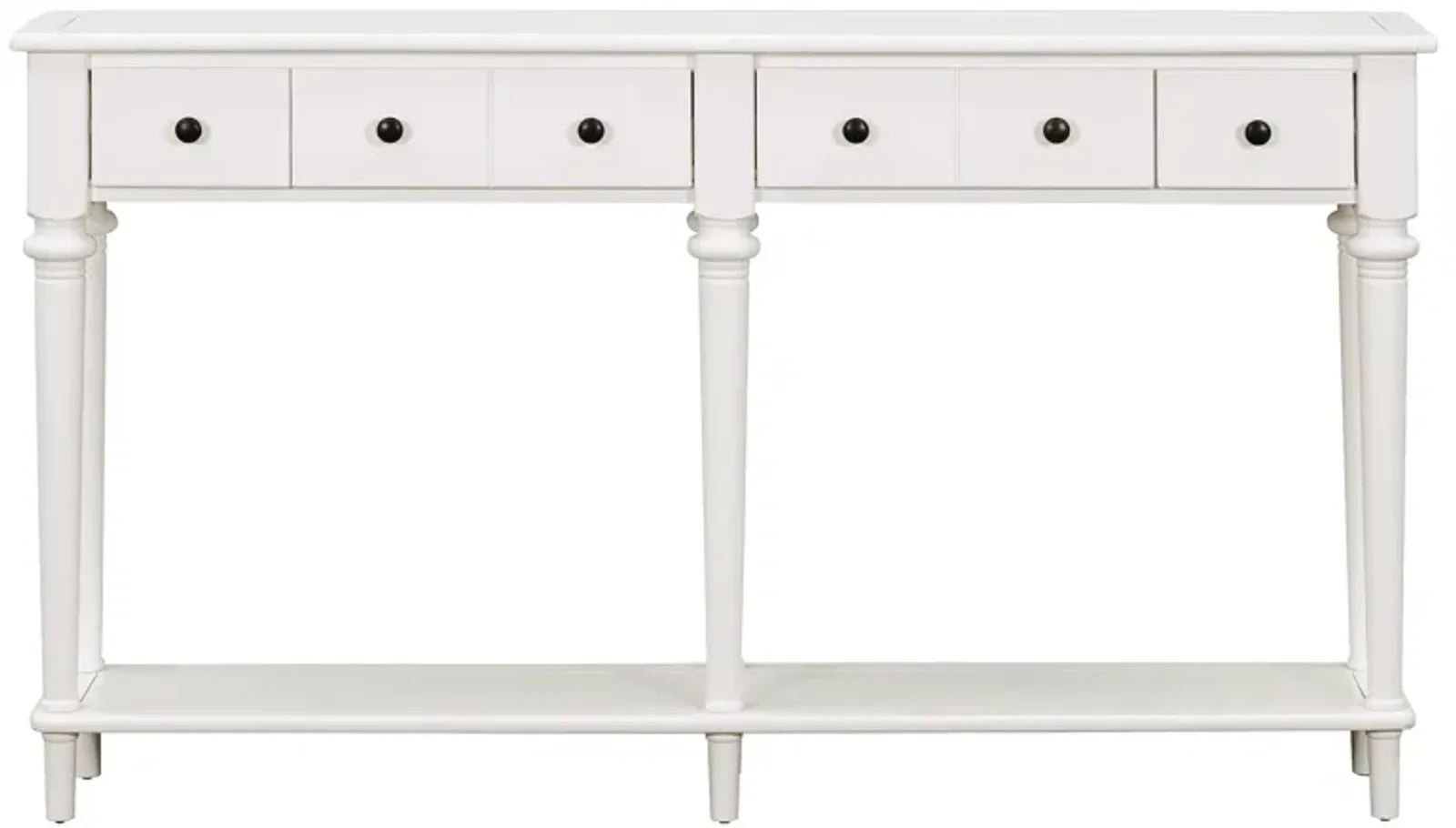 Merax Retro Console Table with 3 Drawers and Open Shelf