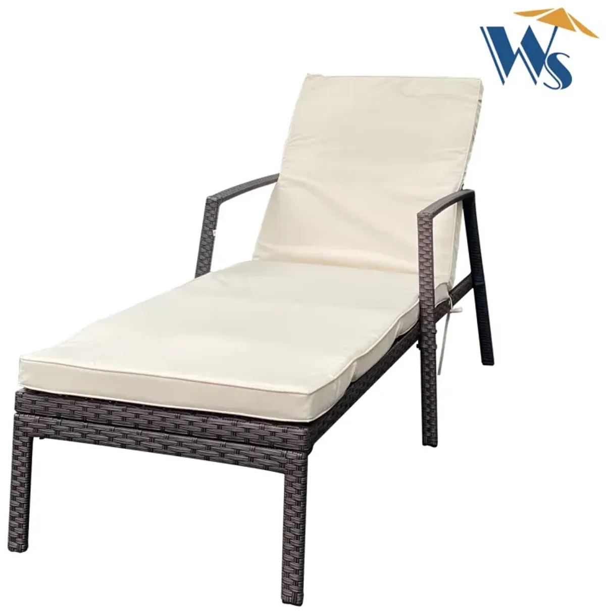 Outdoor Patio Lounge Chairs Rattan Wicker Patio Chaise Lounges Chair Brown