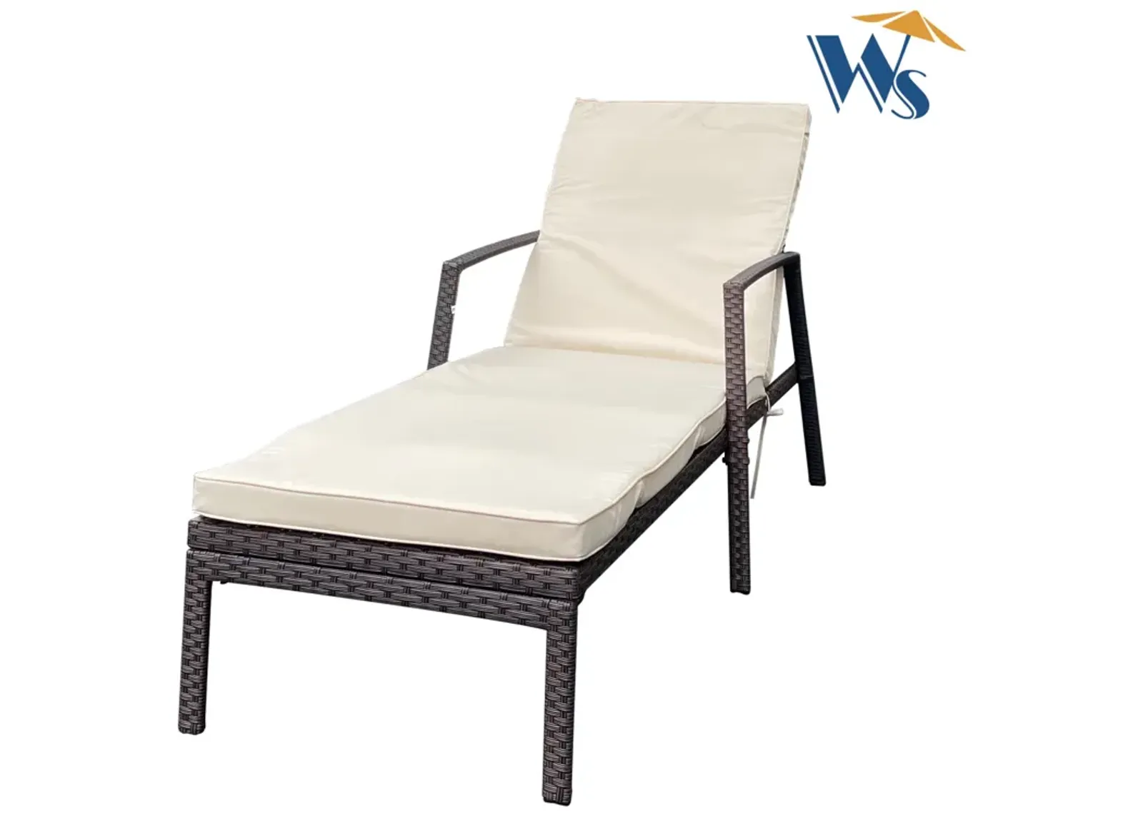 Outdoor Patio Lounge Chairs Rattan Wicker Patio Chaise Lounges Chair Brown