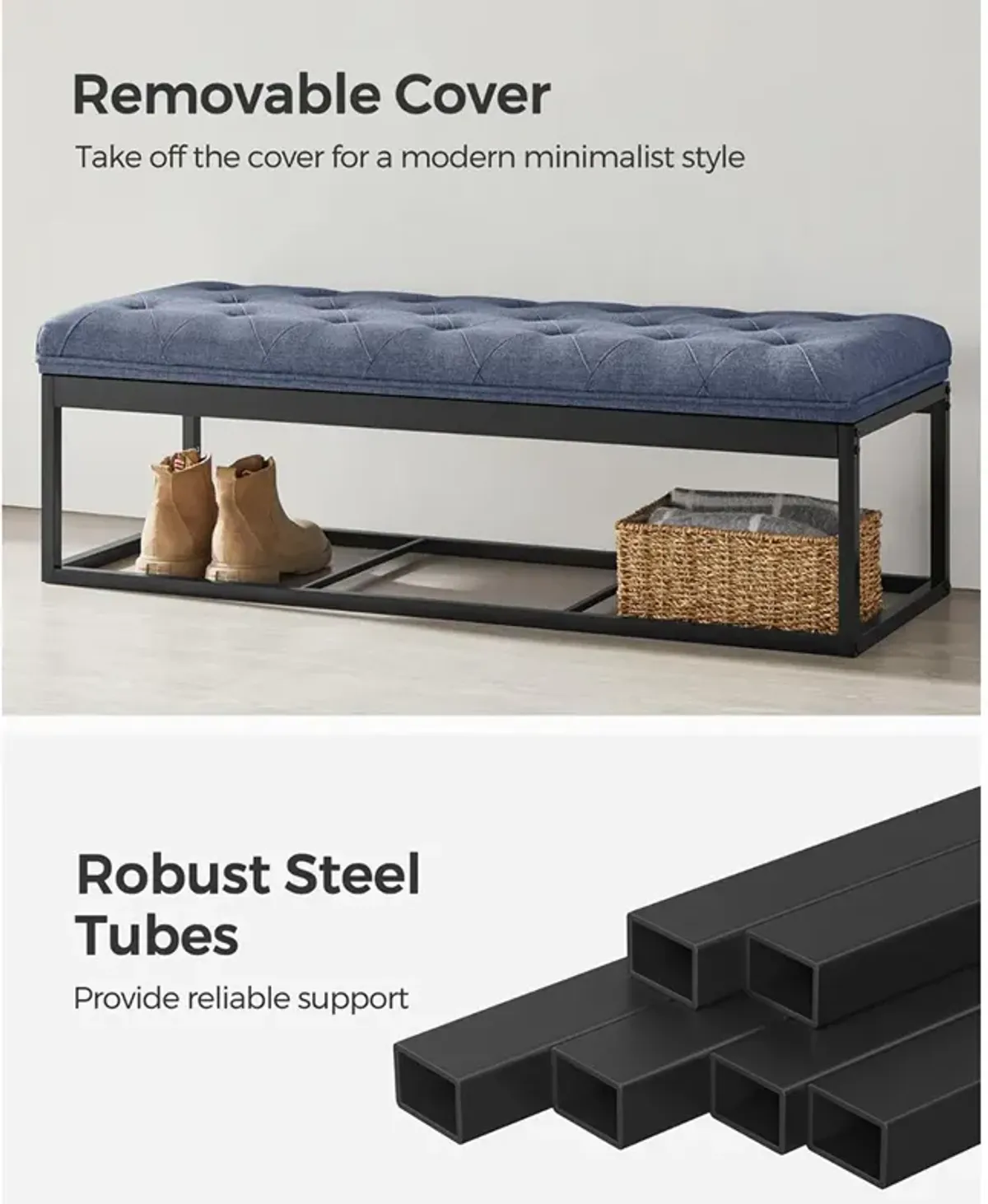 Storage Ottoman Bench for Organized Seating and Stylish Storage