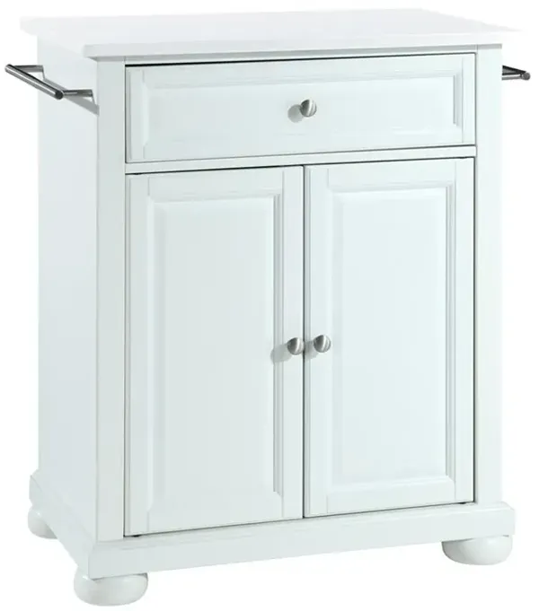 Alexandria Stone Top Portable Kitchen Island/Cart