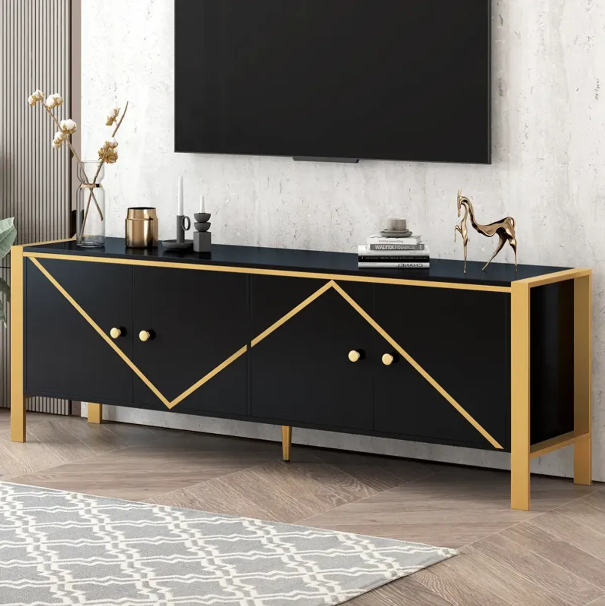 Merax Modern Minimalist TV Stand for TVs up to 75 Inches
