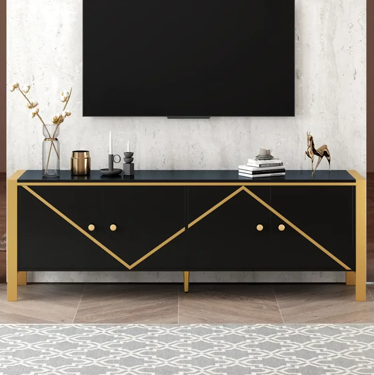Merax Modern Minimalist TV Stand for TVs up to 75 Inches