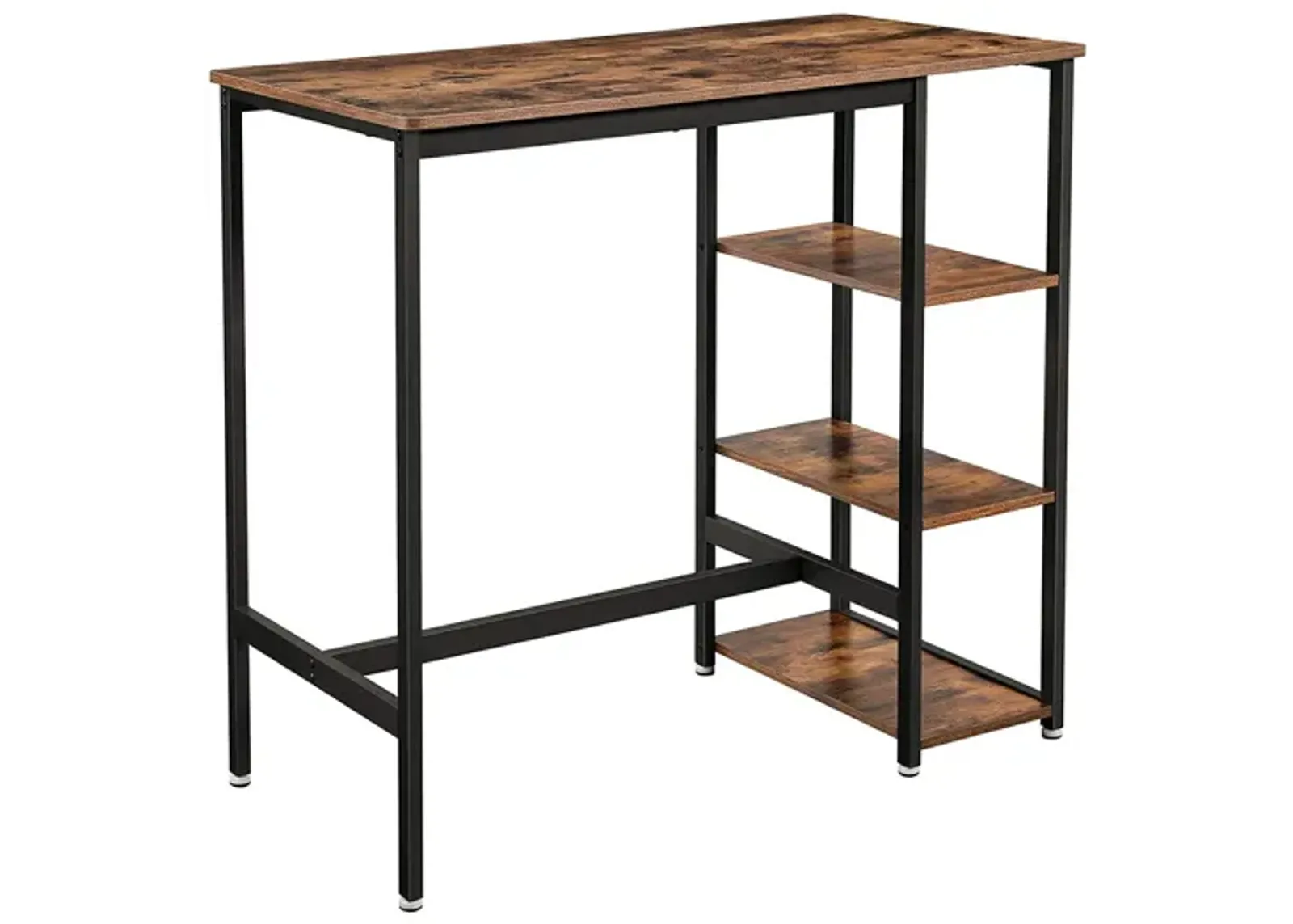 Bar Table, High Dining Table with 3 Storage Shelves