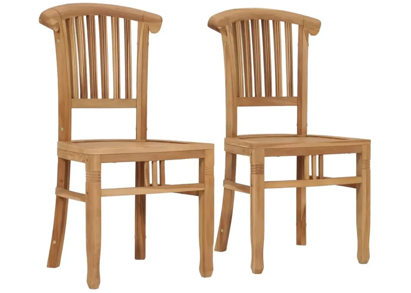 vidaXL Garden Chairs 2 pcs Solid Teak Wood