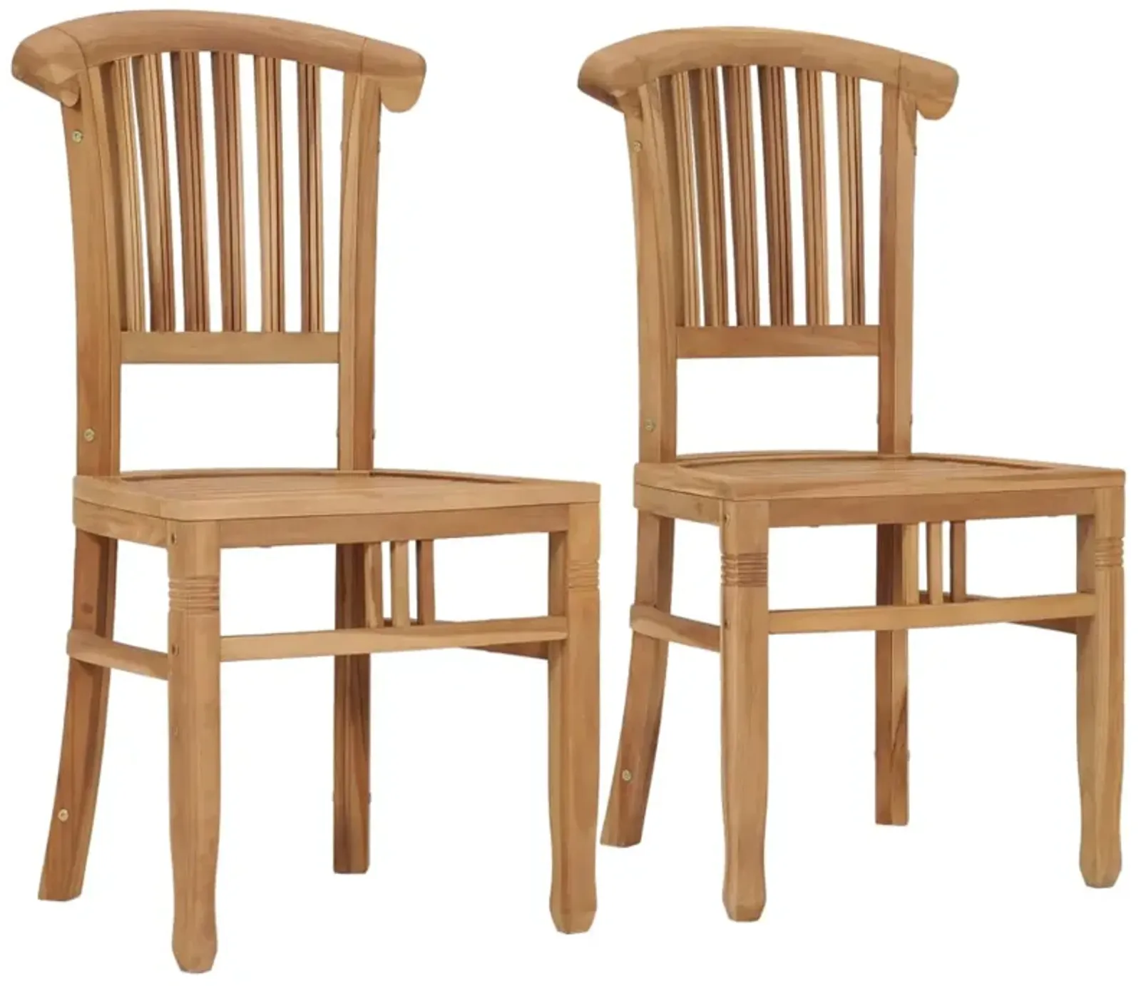 vidaXL Garden Chairs 2 pcs Solid Teak Wood