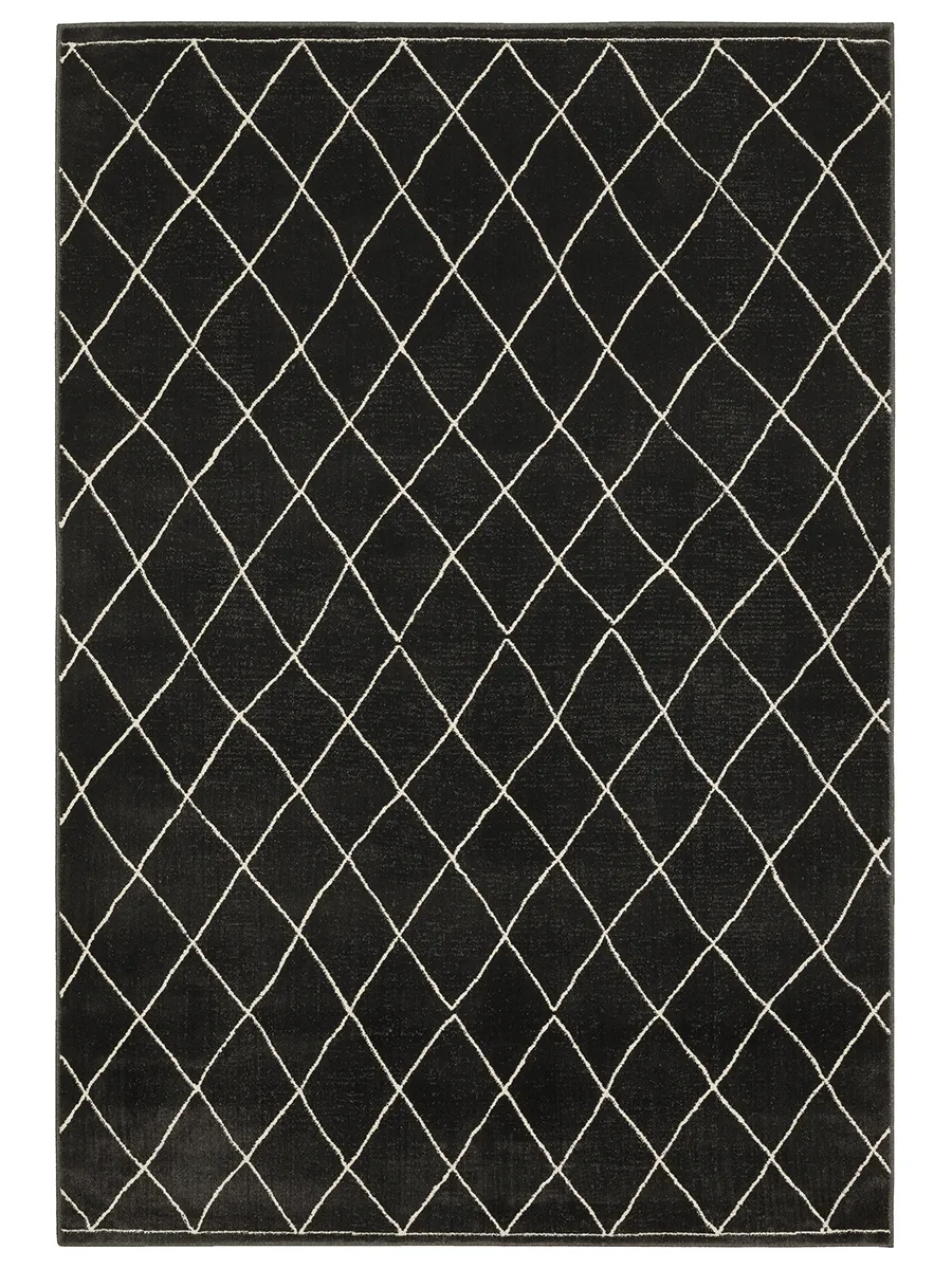 Raylan 2'3" x 7'6" Black Rug