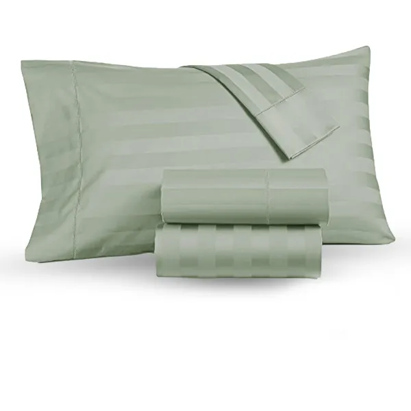 Striped Double Brushed Cooling Microfiber Sheet Set