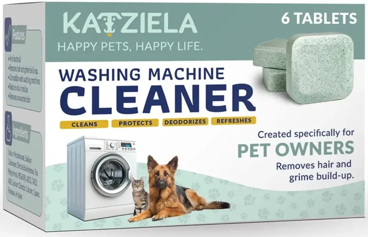 Katziela Washing Machine Cleaner Tablets Formulated for Pet Owners