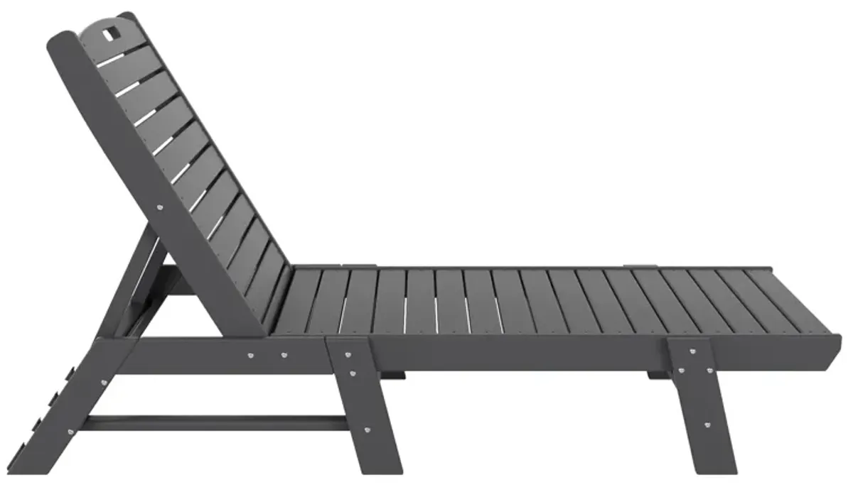 Reclining Outdoor Patio Adjustable Chaise Lounge Chair