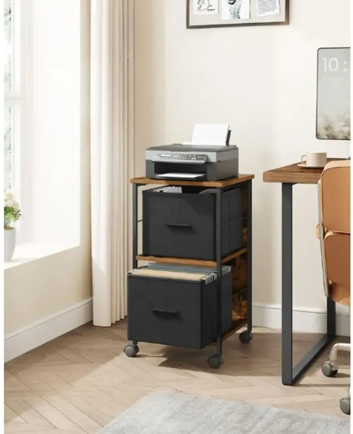 2-Drawer File Cabinet for Compact Office Storage and Organization