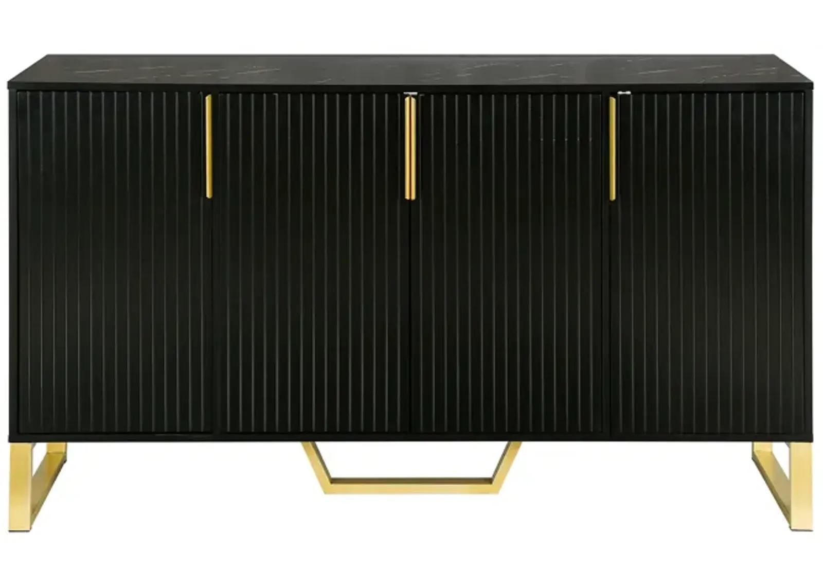 Merax Modern Metal Handles Sideboard Kitchen Cabinet