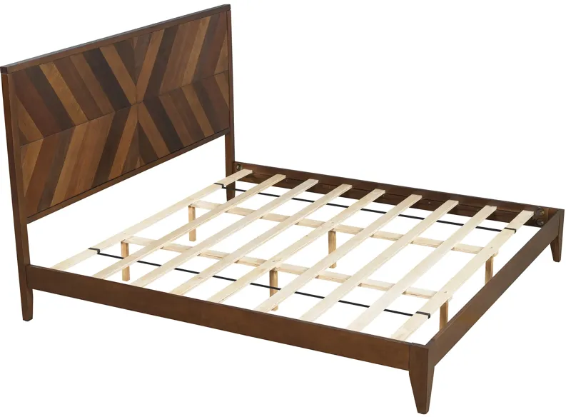 Merax Mid-Century Wood Platform Bed