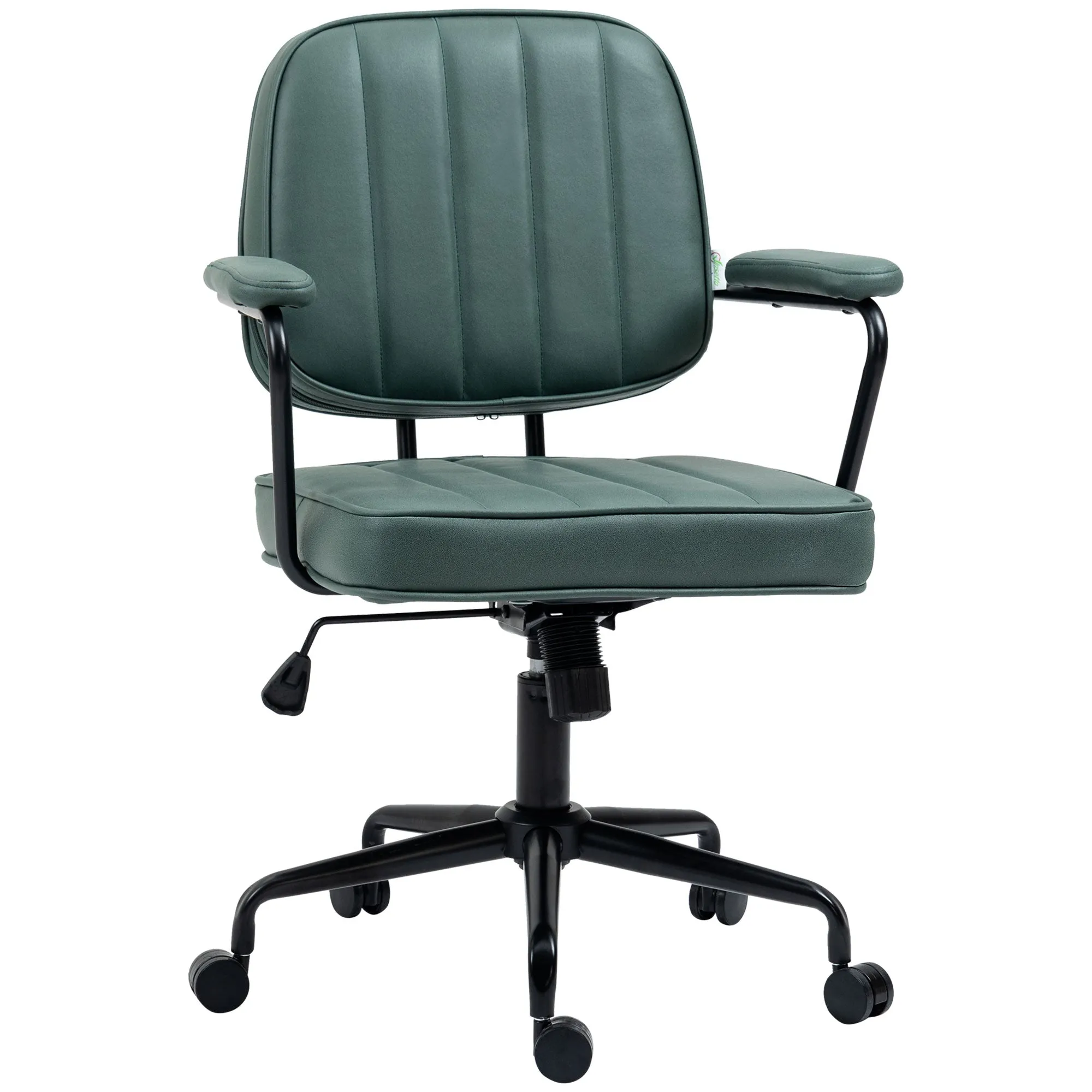 Microfiber Office Chair Desk Chair with 360 Degree Swivel Wheels Adjustable Height Tilt Function Green