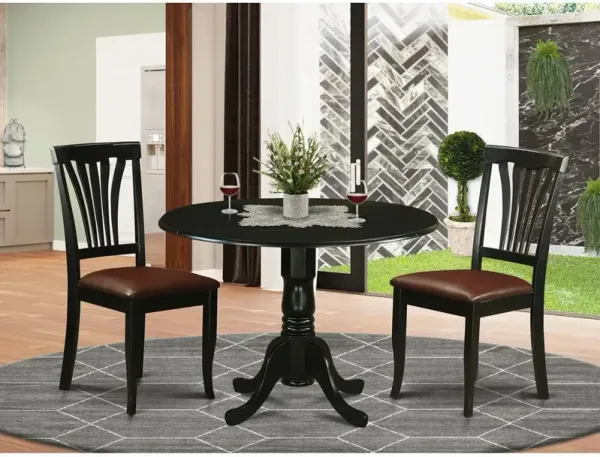 3 Pc Kitchen nook Dining set-Dining Table and 2 Dining Chairs