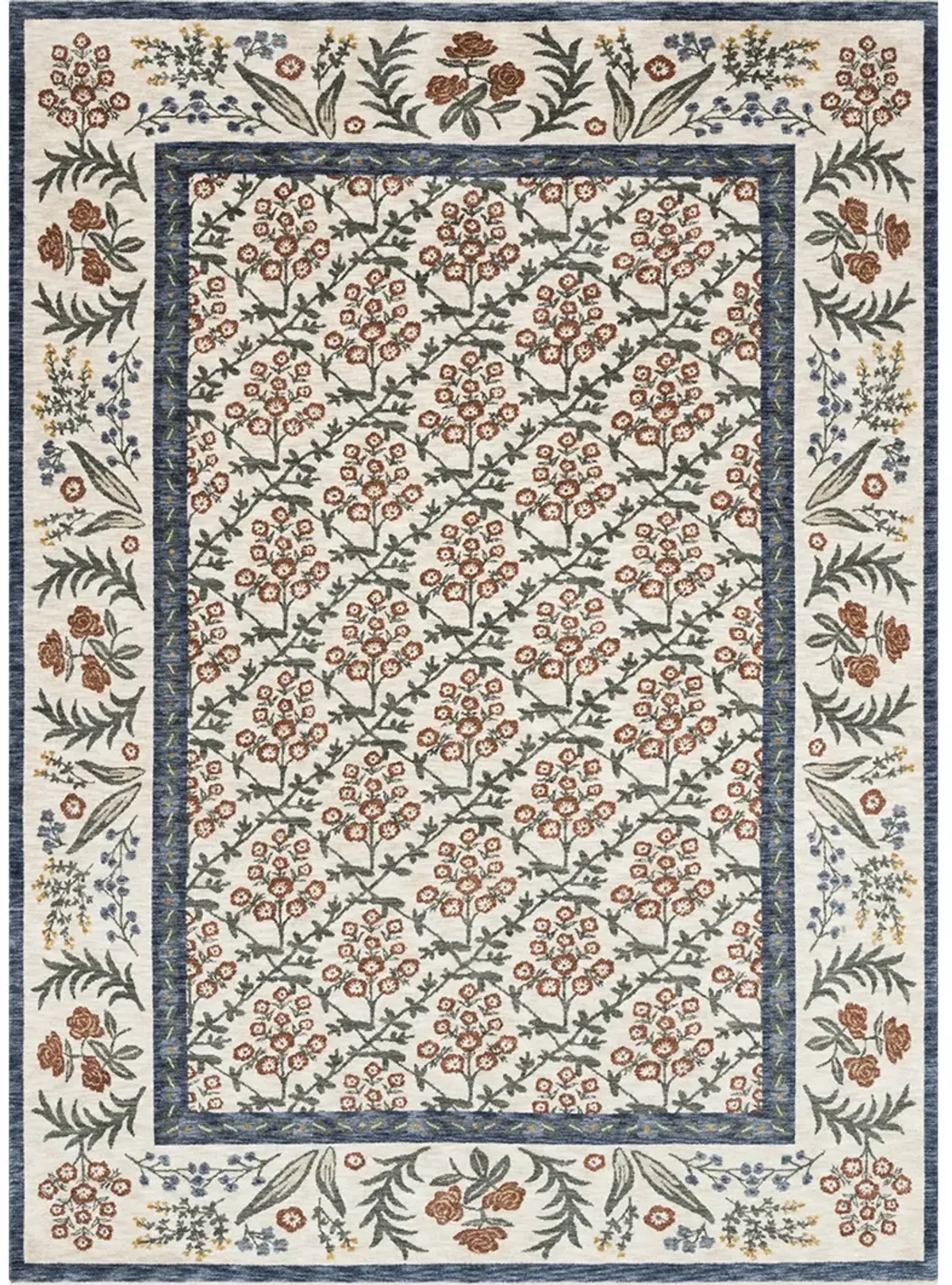 Kismet KIS02 Cream 3'7" x 5'2" Rug by Rifle Paper Co.