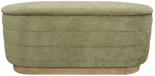Jackie Storage Bench in Leaf Green