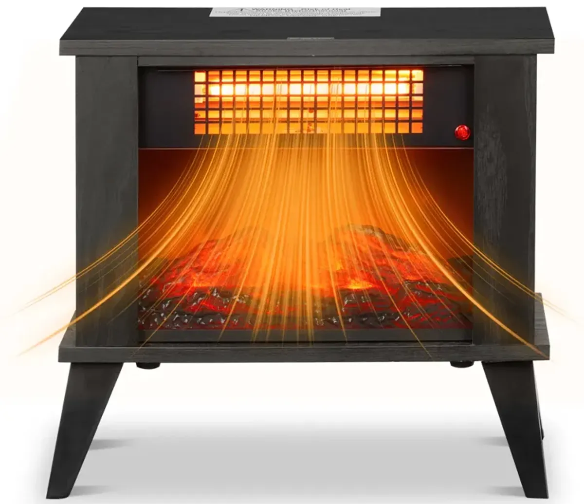 1000W Portable Electric Fireplace Stove with Overheat Protection for Home and Office