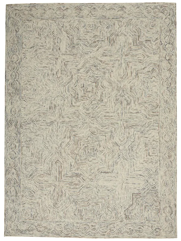 Interlock ITL03 Blue/Ivory 5' x 7'6" Rug