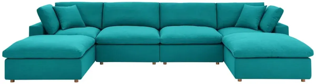 Commix Down Filled Overstuffed 6-Piece Sectional Sofa