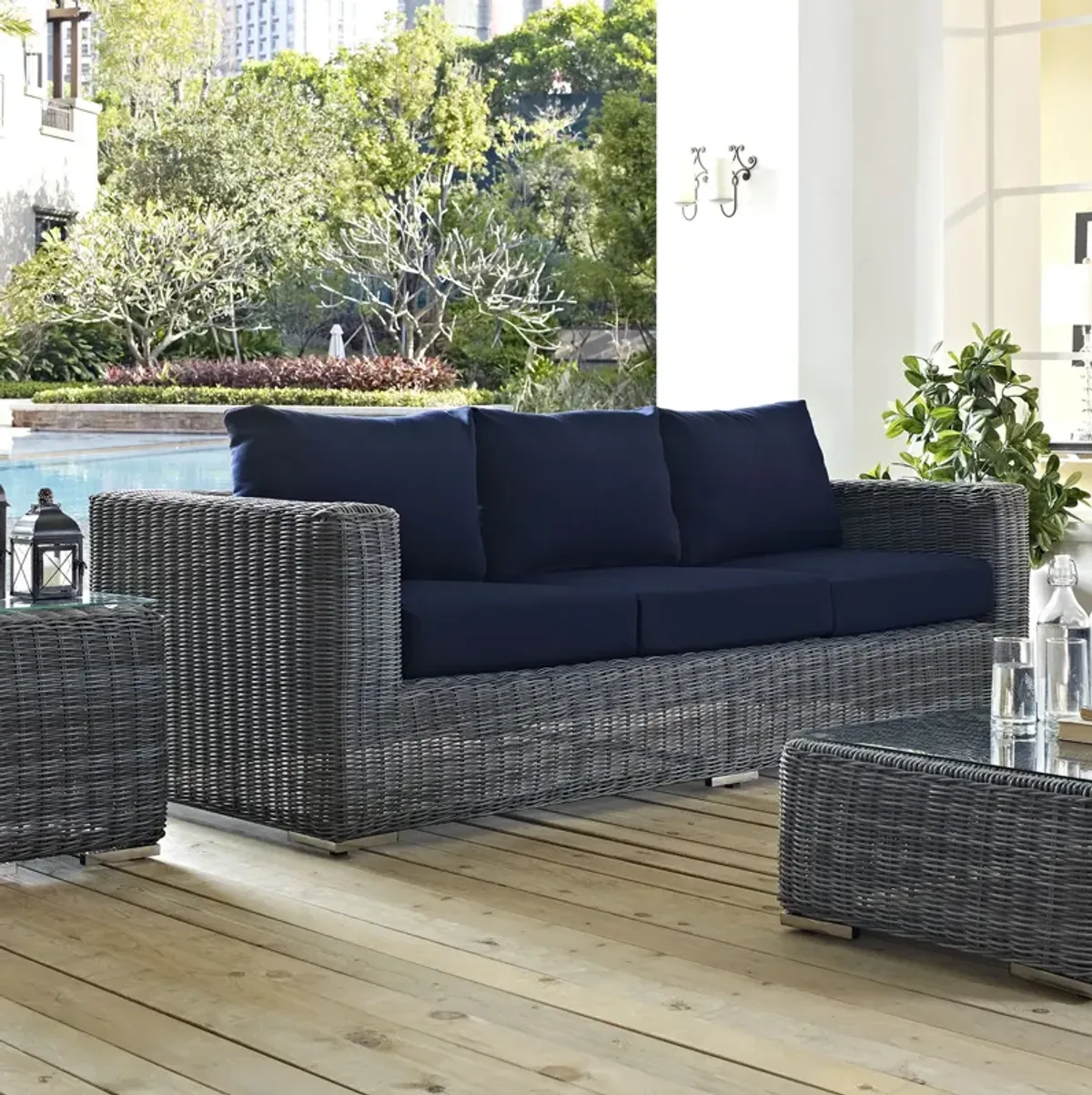 Modway - Summon Outdoor Patio Sunbrella® Sofa