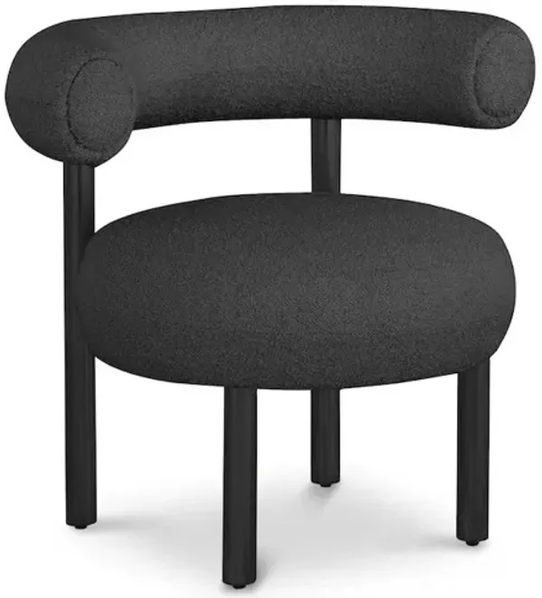 Meridian Furniture Bordeaux Black Boucle Fabric Accent Chair