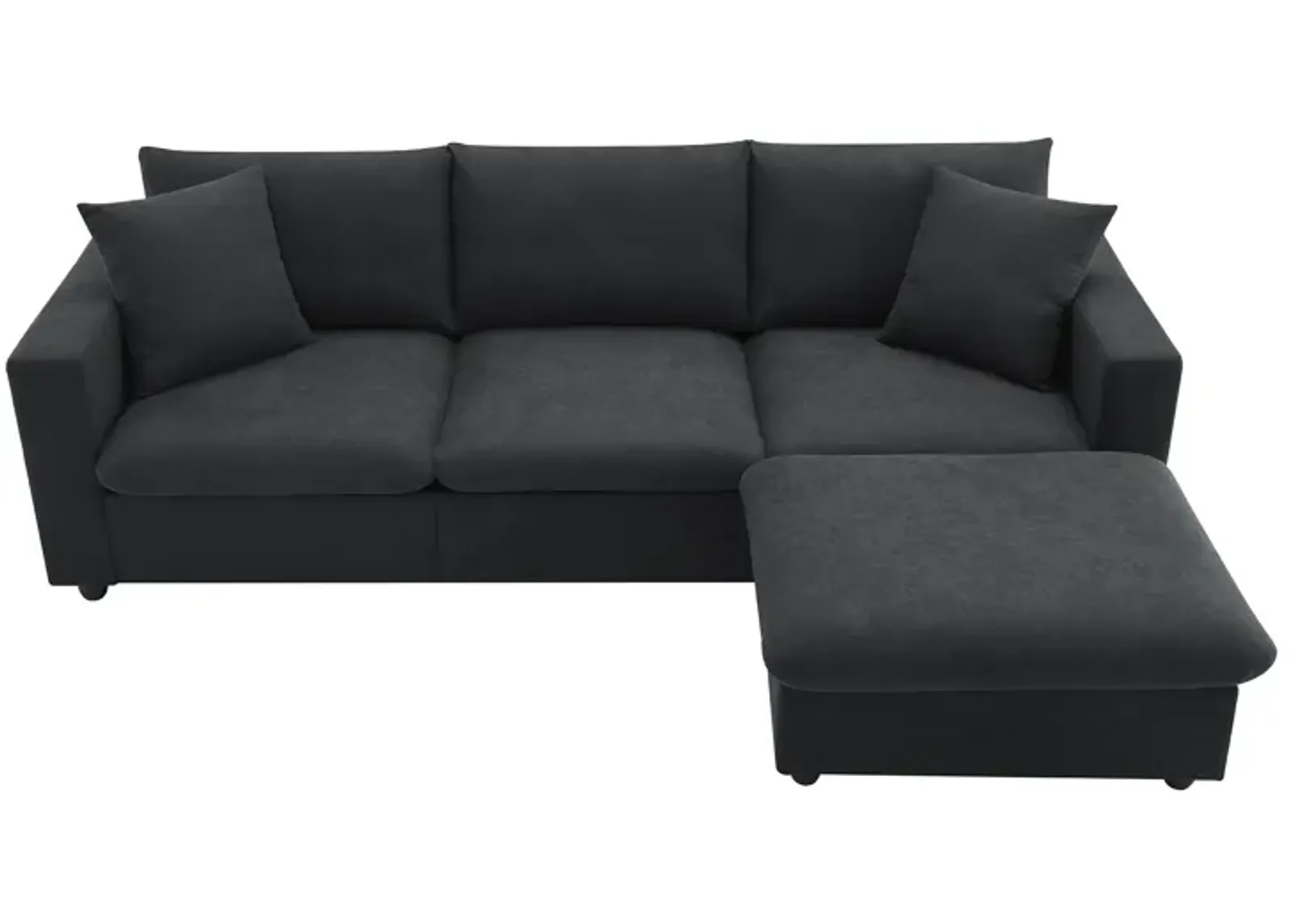 Merax Modern L-shaped Couch Set Sectional Sofa