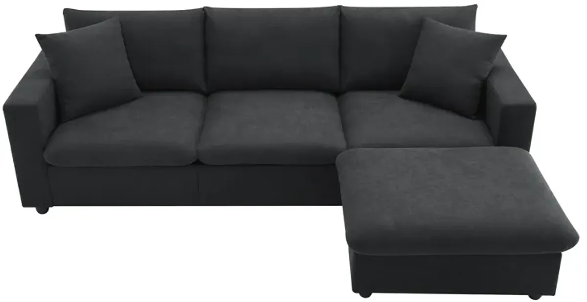 Merax Modern L-shaped Couch Set Sectional Sofa