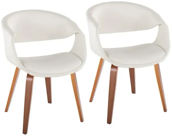 LumiSource Curvo Upholstered Chair - Set of 2