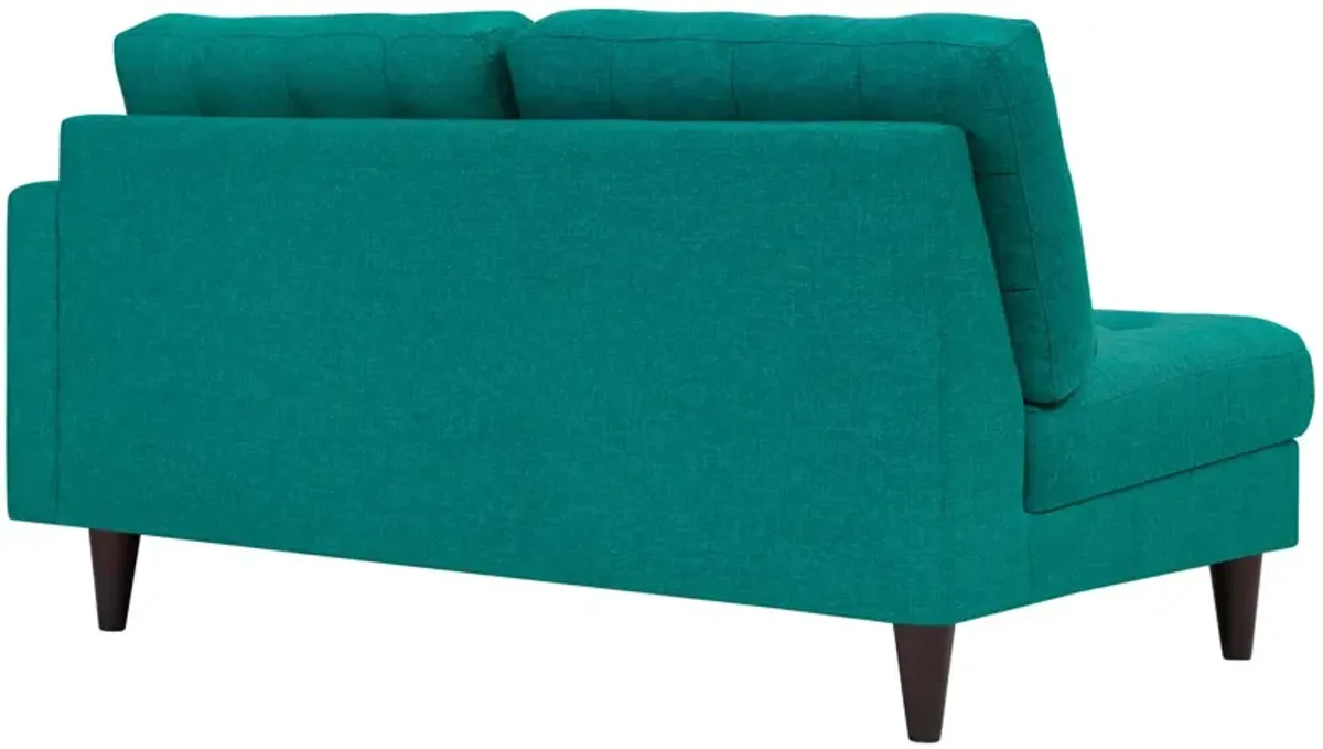 Empress Right-Facing Upholstered Fabric Loveseat