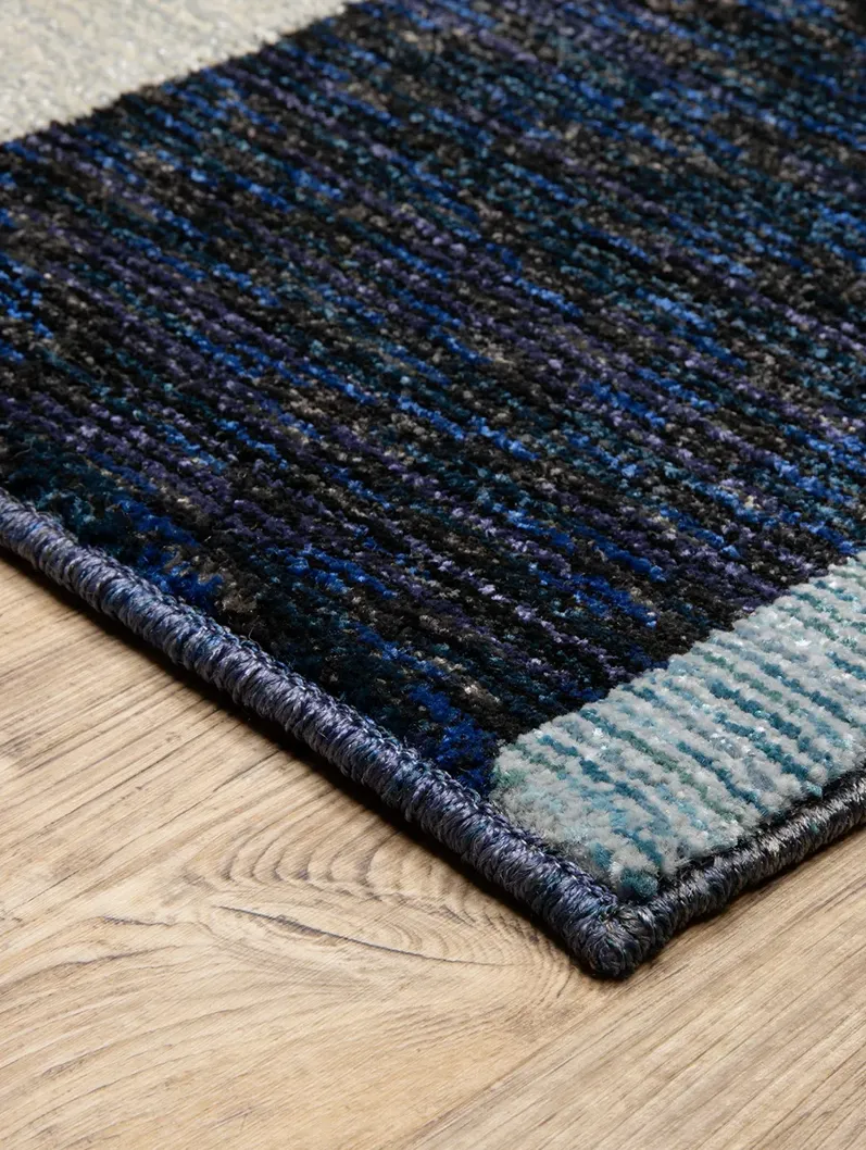 Strada 6'7" x 9'6" Blue Rug